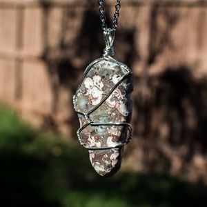 Mixed jasper stone wire-wrapped